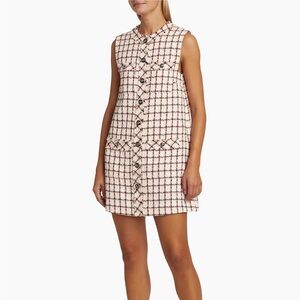 Veronica Beard Pink and White Mini Dress